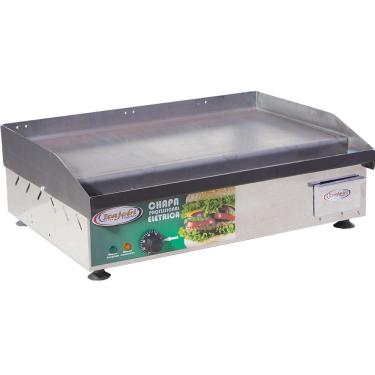 Imagem de Chapa Elétrica Profissional 65x45 Itajobi 220v Inox