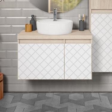 Imagem de Gabinete 1 Porta 1 Gaveta 80cm Mônaco Darabas Agardi Mezzo Blanco/branco