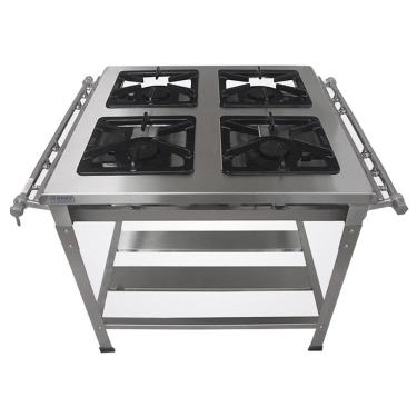 Imagem de Fogão 4 Bocas Inox Extra Metal Brey 204-i