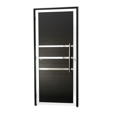 Imagem de Porta Lambril Com Friso Com Puxador Super 25 210cm X 100cm Brimak Mix Preto