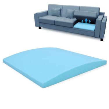 Imagem de BUYUE Almofada de fixação de móveis flácidos, almofada de suporte para sofás, sofás, poltronas reclináveis peças de reposição de espuma de alta densidade, corte de reparo DIY (22x 22x 2,4 azul, 1 peça