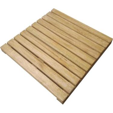 Imagem de Deck De Madeira Modular 50x50 cm Com Pintura Neonx, Osmocolor Castanho