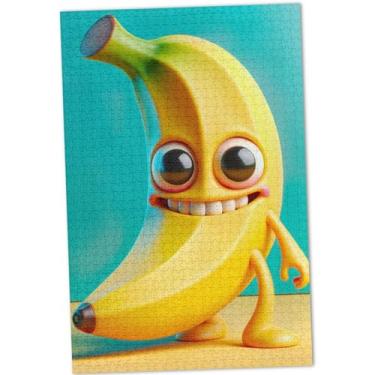 Imagem de Quebra-cabeça engraçado banana 3D 500 peças para adultos decoração de casa arte família quebra-cabeças presentes para amantes de quebra-cabeça