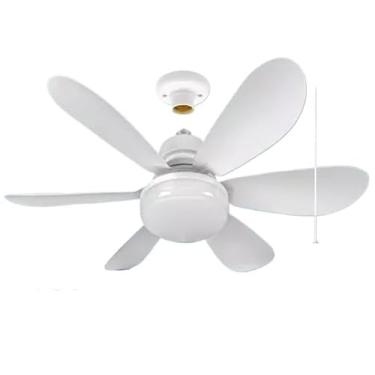Imagem de Ventilador de teto com luzes para espaços apertados (6 hélices) LEDs de controle remoto (LAMPADA 40W TAMANHO 42CM)