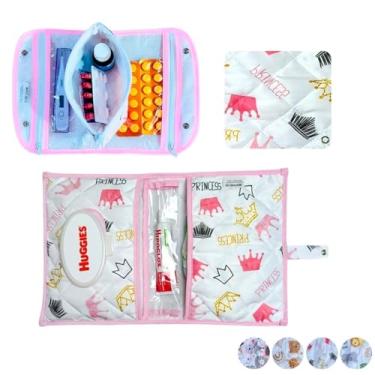 Imagem de Farmacinha Necessaire Porta Remédios Portátil + Porta Fraldas, lenço Umedecido e Pomada Menina MeninoPara Bebê(PRINCESS)