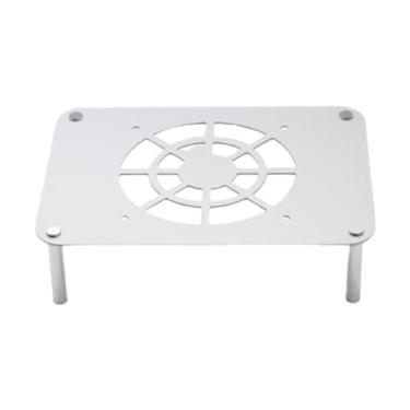 Imagem de predolo Base de Resfriamento para Roteadores, Suporte de Resfriamento para Roteadores, Rack de Dissipação de Calor Multiuso, Suporte de Rede para Escritório, Prata