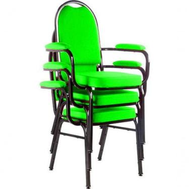 Imagem de Kit Com 3 Cadeiras Para Auditório Linha Hotel Verde - DESIGN OFFICE MÓ