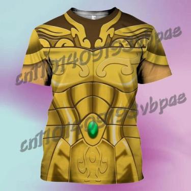 Imagem de Camiseta Masculina De Verão Anime Saint Seiya Cosplay Manga Curta Esta