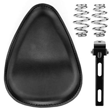 Imagem de Kit de suporte de montagem de molas de couro de 3 polegadas para assento de motorista Solo para Harley Sportster XL 883 1200 Bobber Chopper aplicação personalizadaKING SHOWDEN preto KINGMPZB0036BN