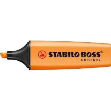 Imagem de 1 x pacote de 3 marcadores laranja Stabilo Boss cores fluorescentes tinta à base de água