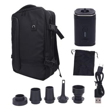 Imagem de Jiawu Mochila de Viagem a Vácuo com Bomba, Expansível Mochila de Compressão com Selagem a Vácuo com Porta de Carregamento USB e Trava, Mala de Mão, Mochila para Laptop Empresarial