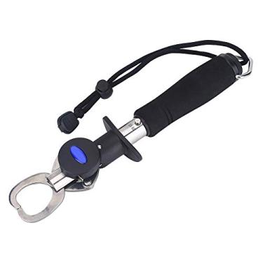 Imagem de Agarrador de peixe durável com fita métrica de espuma EVA lidar com tubo de aço inoxidável e mandíbula, para pesca em água doce