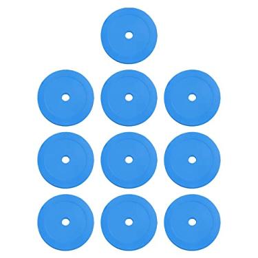 Imagem de YIJU 10 Peças de Cones Planos, Marcadores de Pontos de Treinamento Duráveis Antiderrapantes para Treinadores de Karatê Basquete Futebol, Azul