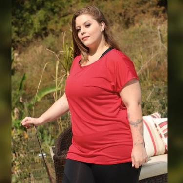 Imagem de Blusa Camiseta Básica Feminina Plus Size Dry Fit Seca Rápido - Fitmoda