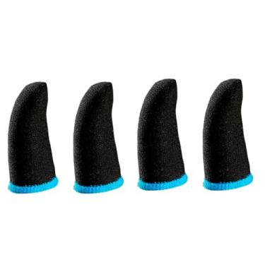 Imagem de 12 Unidades de Luva de Dedo Anti-Suor Para Celular Jogos FPS Free Fire Pubg Mobile Call Of Duty(4 AZUL)