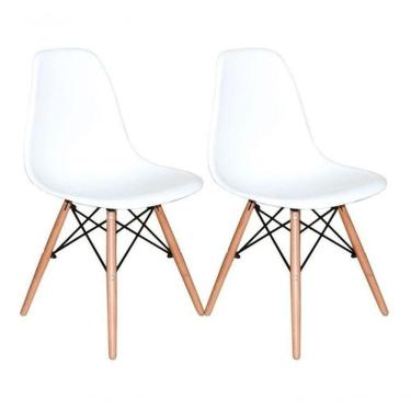 Imagem de Jogo Conjunto 2 Cadeiras Charles Eames Wood Design Eiffel