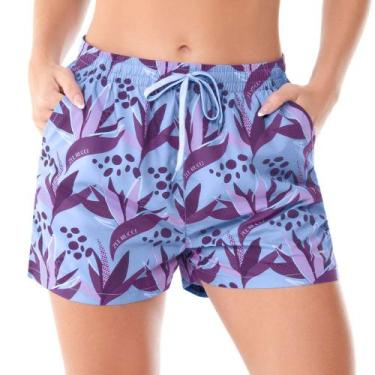 Imagem de Short Fitness Estampado Feminino Jardim de Hortênsias - Zee Rucci, GG