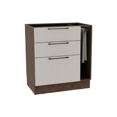Imagem de Balcão de Cozinha Amsterdam PH 3139 c/ 3 Gavetas 1 Toalheiro e Divisor de Talheres s/ Tampo 80cm Avela/Off White - Herval