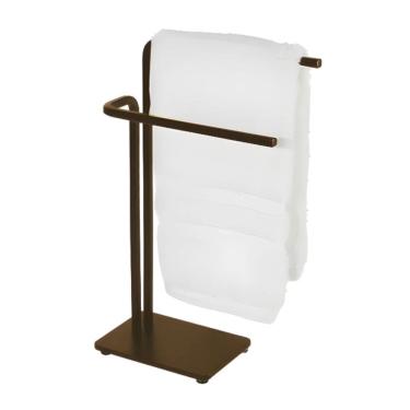 Imagem de Suporte Porta Toalha Toalheiro de Bancada Banheiro Cor Café - 2372CF Future