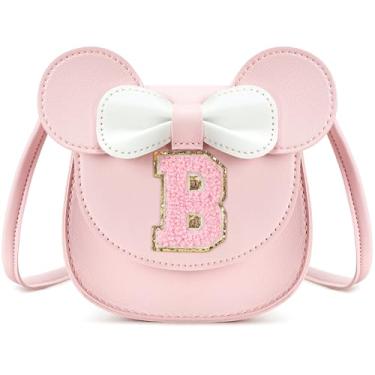 Imagem de Sawkig Mini bolsa infantil infantil para meninas de 2 a 6 anos presente de aniversário bolsa de orelhas de rato rosa, rosa, B