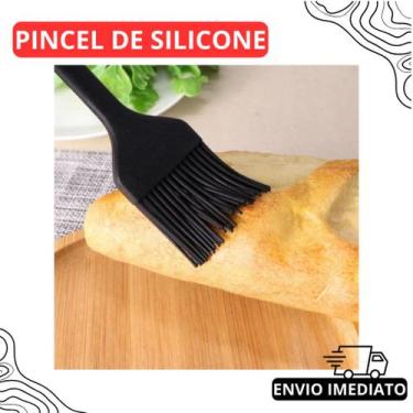Imagem de Pincel de Silicone Preto para Cozinha Util Utensílio Culinário de Sili
