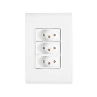 Imagem de Conjunto 3 Tomadas 3p 10a Branca - Linha Liz Tramontina
