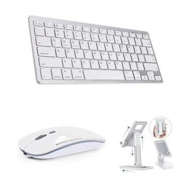 Imagem de Teclado Bluetooth + Mouse E Suporte P/ Ipad 10 Geração 10.9