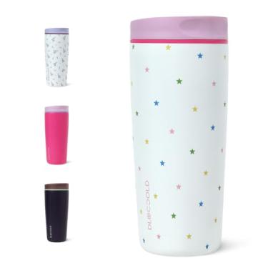 Imagem de DLOCCOLD Copo infantil de 680 g com alça e tampa de canudo de silicone, copo isolado à prova de vazamento com tampa resistente a derramamentos, caneca reutilizável de aço inoxidável para meninos e