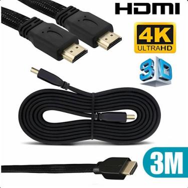 Imagem de Cabo HDMI Ultra Resistente 4K HDR 3 Metros Alta Qualidade Computador T