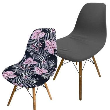 Imagem de Kit 2 Capa de Cadeira Charles Eames Eiffel Pé Palito Malha Mista - Ame