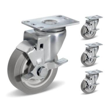 Imagem de Conjunto de 4 rodízios CWFutureParts de 4 polegadas para serviços pesa