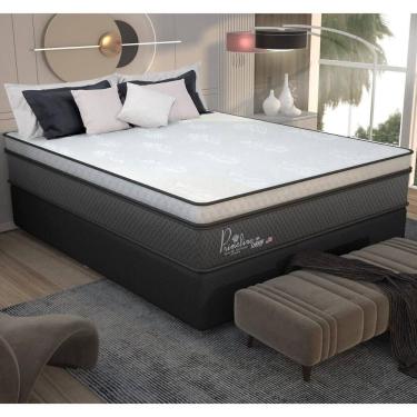 Imagem de Cama Box Conjugado Casal com Colchão (138x72x188) Primeline HR Gazin CR35303 Preto