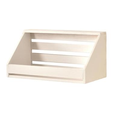 Imagem de predolo Prateleira flutuante de madeira para parede, prateleira suspensa para sala de jogos de fazenda, quarto, Branco