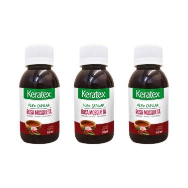 Imagem de Oleo Fixed Keratex Rosa Mosqueta 60Ml - Kit Com 3Un