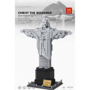 Imagem de Blocos de Montar Cristo Redentor Rio de Janeiro Brinquedo de Blocos de Construção 973 Peças.