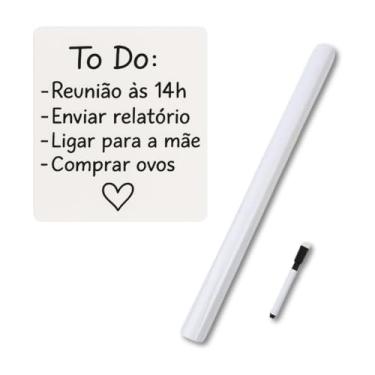 Imagem de Papel de Parede Adesivo Lousa PVC Lavável 1 Marcador para Recados Desenhos e Decoração