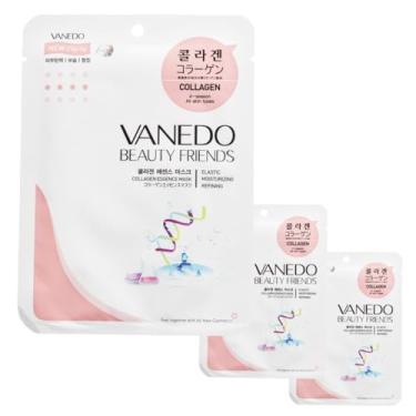 Imagem de Kit 3 Unidades Máscara Hidratante Facial Coreana Beauty Friends - Colágeno