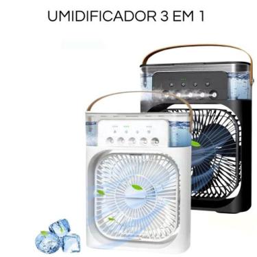 Imagem de Ventilador Umidificador E Refrigerador De Ar Portátil 2 cores com LED 