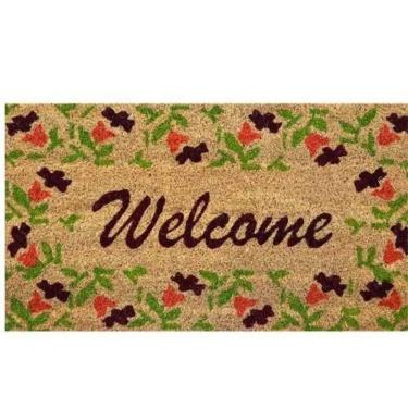 Imagem de Capacho Fibra De Coco Estampado Antiderrapante 30x60cm - Jolitex