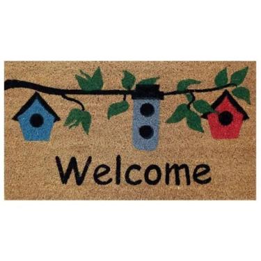 Imagem de Capacho Fibra De Coco Estampado Antiderrapante 30x60cm - Jolitex