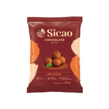 Imagem de CHOCOLATE EM PÓ SICAO 1kg 50 CACAU CONFEITARIA PROFISSIONAL
