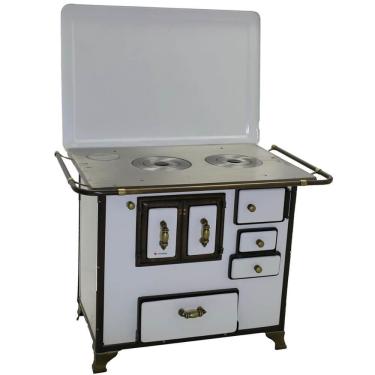 Imagem de Fogão a Lenha Venâncio Barroco Branco Gabinete Nº03 Lado Esquerdo com Tampa FL3GBRCX