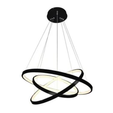 Imagem de Lustre De LED Modelo 3 Arcos Pendente Moderno Luminária Bivolt 89W Bri