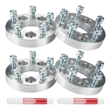 Imagem de AUTOSITY 5 x 4 a 5 x 4,5 cm forjado passo de rosca M12 x 1,5 furo do cubo 64,1 mm 4 peças espaçadores de roda centralizados de talão compatíveis com Corolla 2003-2022, Prius 2004-2022, Matrix