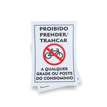 Imagem de Kit 3 Placas sinalização 15x21cm EM PVC PL(265) - Tema: Bicicletário -
