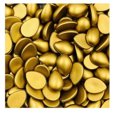 Imagem de Meia Gota Para Colagem 13x18mm 200pçs Dourada Resina 200g - Macall