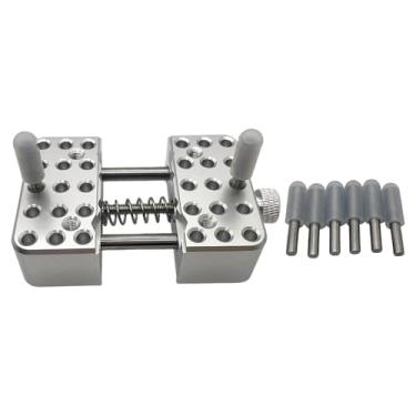 Imagem de IEUDNS Mini torno de, grampo de mesa plana, ferramenta compacta para escultura de joias, mandíbula ajustável portátil, mini torno prático para