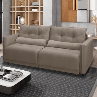 Imagem de Sofá-Cama RBF Móveis Ibiza 3 Lugares 212cm Reclinável com Rodízios 