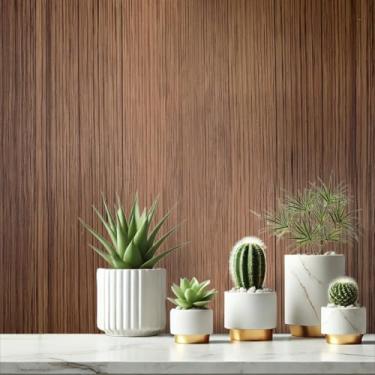 Imagem de Papel de Parede Adesivo Imita Madeira 10 Metros - Realista Autocolante Texturizado para Sala, Quarto, Cozinha e Banheiro (Madeira Carvalho)