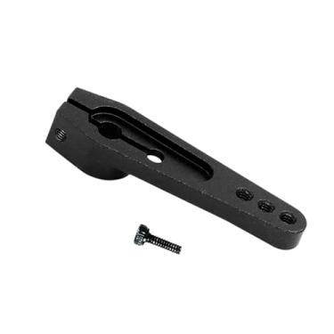 Imagem de Colaxi Braço de direção de metal com buzina de servo de liga de alumínio 25T, fácil de instalar, braço de direção longo com roscas M2 para carro RC e barco, Preto